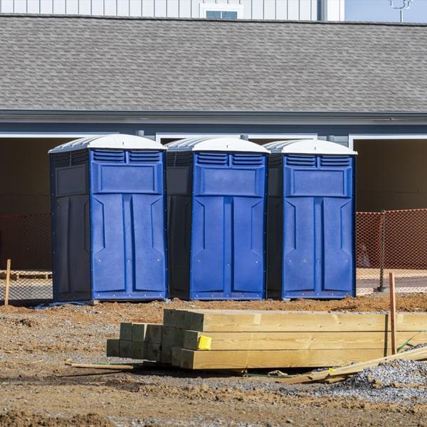 Heavy-duty construction site porta potty in Cincinnati, Ohio